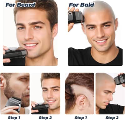 🧔✂️ Tondeuse Électrique Multifonction 3 en 1 – Rasage &amp; Entretien