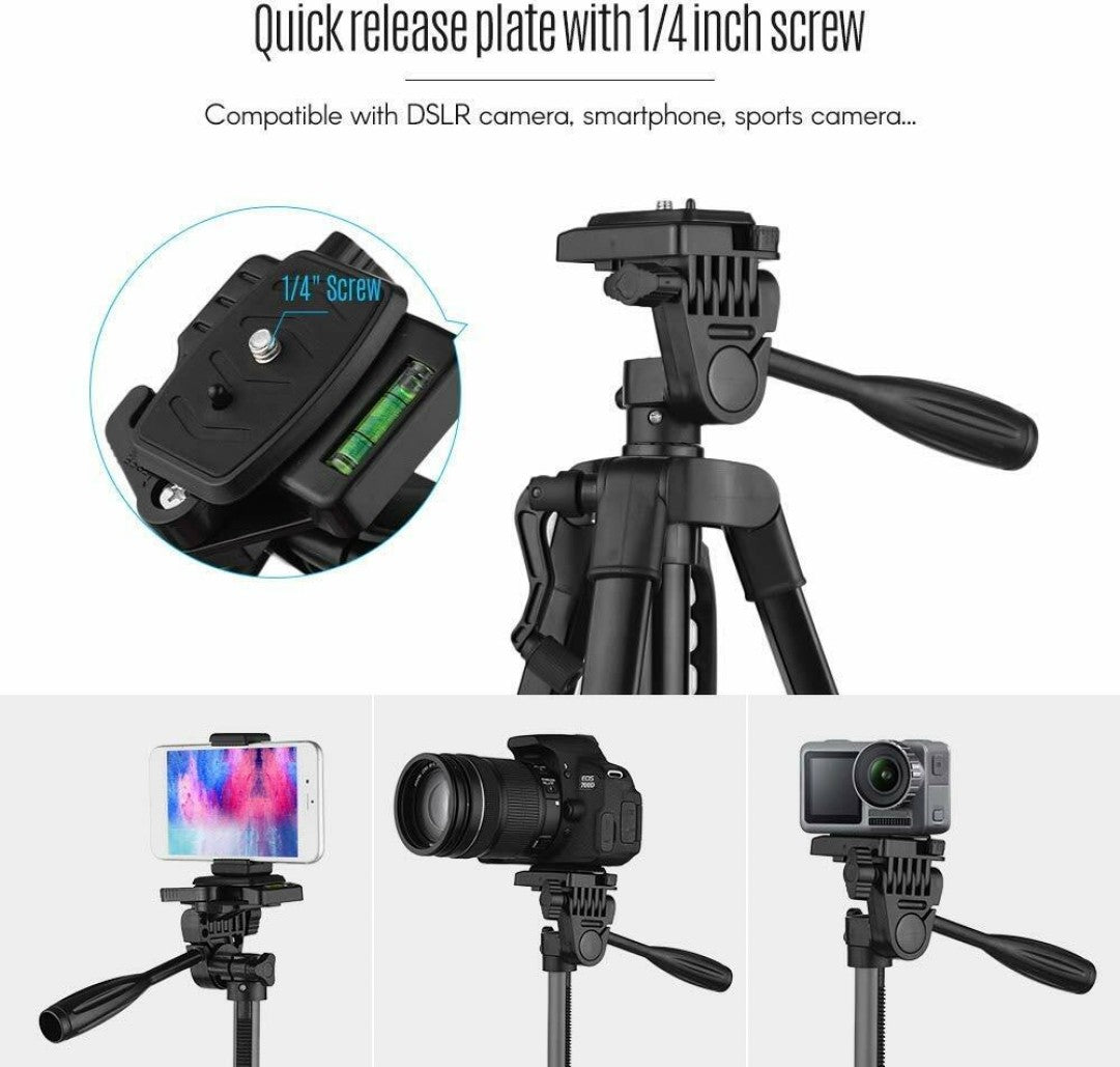 📸 Trépied Professionnel Réglable – Photo &amp; Vidéo