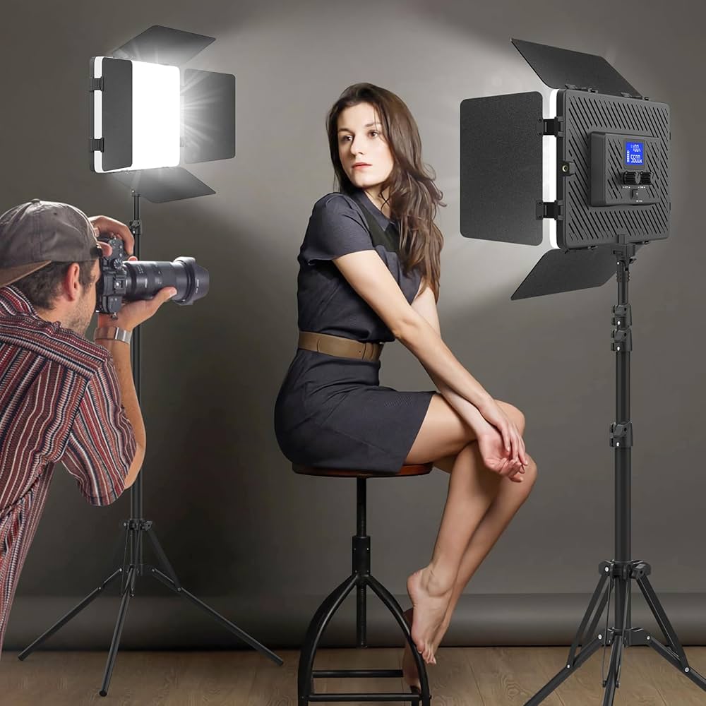 💡 Kit Éclairage Studio Professionnel – LED avec Trépied Réglable