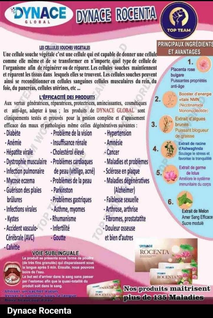 🌸 Dynace Rocenta – Beauté, Vitalité et Bien-être Naturel