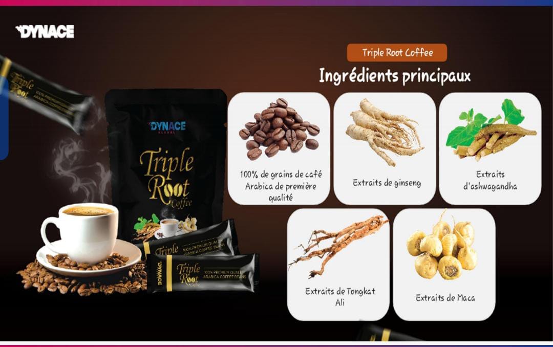 ☕ Dynace Triple Root Coffee – Café Énergie &amp; Vitalité 🌱