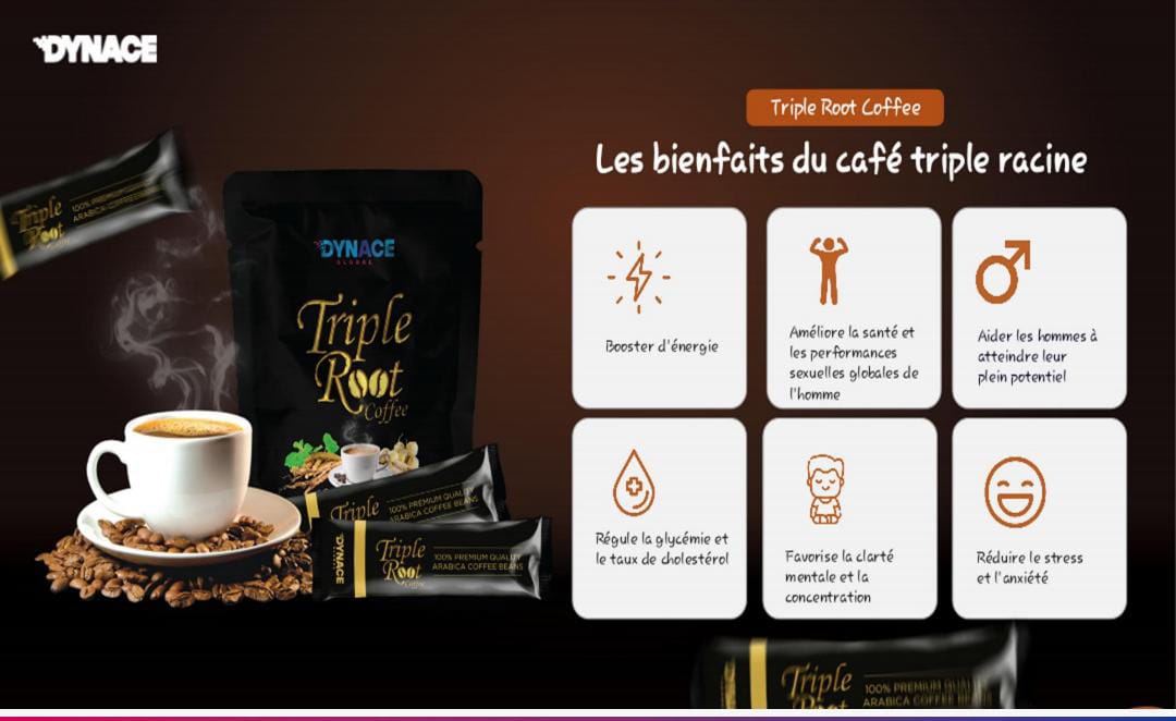 ☕ Dynace Triple Root Coffee – Café Énergie &amp; Vitalité 🌱